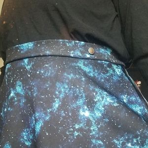 Galaxy print skater skirt